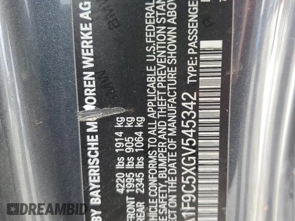 2016 BMW 2 Series 228i z VIN WBA1F9C5XGV545342, wystawiony jako Copart lot #55561925 z przebiegiem 143 243 mil mil oraz Szkoda całkowita • Salvage title. Historia ofert i sprzedaży dostępna na DreamBid. Obrazek 12.