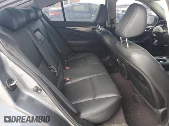 2015 Infiniti Q50 with VIN JN1BV7AR7FM420388, listed as a Copart auction lot 45231595 with 90,259 mi miles and Salvage Title. Bid and sale history available at DreamBid. Image 10.