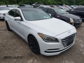 2015 Hyundai Genesis 3.8L with VIN KMHGN4JEXFU045316, listed as a IAAI auction lot 42111986 with 139,349 mi miles. Bid and sale history available at carsss.com. Image 1.