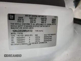2011 Chevrolet Tahoe Commercial with VIN 1GNLC2E02BR326722, listed as a Copart auction lot 54741835 with 259,010 mi miles and Salvage title. Bid and sale history available at DreamBid. Image 13.
