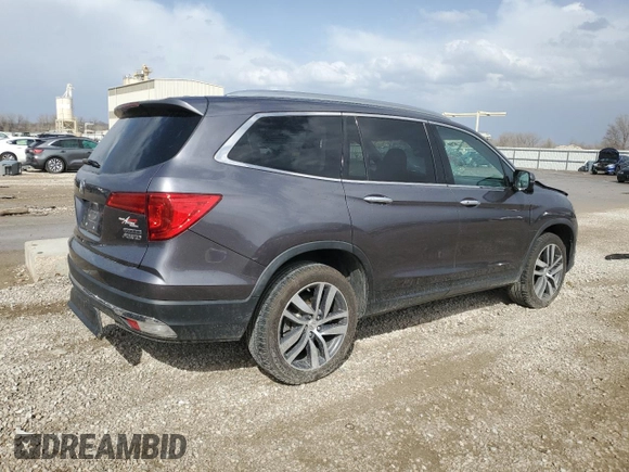 2017 Honda Pilot Touring with VIN 5FNYF6H93HB081824, listed as a Copart auction lot 49156465 with 54,227 mi miles and Salvage Title. Bid and sale history available at carsss.com. Image 3.
