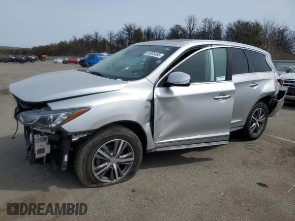 2020 Infiniti QX60 Signature Edition with VIN 5N1DL0MM8LC527577, listed as a Copart auction lot 53830435 with 80,090 mi miles and Salvage title. Bid and sale history available at DreamBid. Image 1.