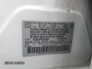 2018 Nissan Sentra S with VIN 3N1AB7AP8JY256044, listed as a Copart auction lot 55600075 with 58,963 mi miles and Salvage Title. Bid and sale history available at DreamBid. Image 12.