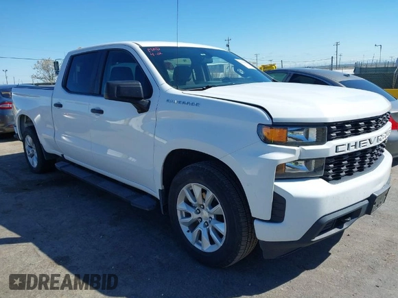 2019 Chevrolet Silverado 1500 Custom with VIN 1GCPWBEF2KZ349181, listed as a IAAI auction lot 41910004 with 98,910 mi miles. Bid and sale history available at carsss.com. Image 1.