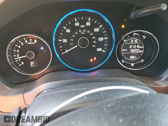 2016 Honda HR-V EX with VIN 3CZRU5H52GM754978, listed as a Copart auction lot 88558125 with 121,318 mi miles and Salvage Title. Bid and sale history available at carsss.com. Image 9.