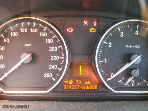 2012 BMW 1 Series 128i with VIN WBAUL7C52CVE87329, listed as a Copart auction lot 52867624 with 91,237 mi miles and Salvage Title. Bid and sale history available at carsss.com. Image 9.