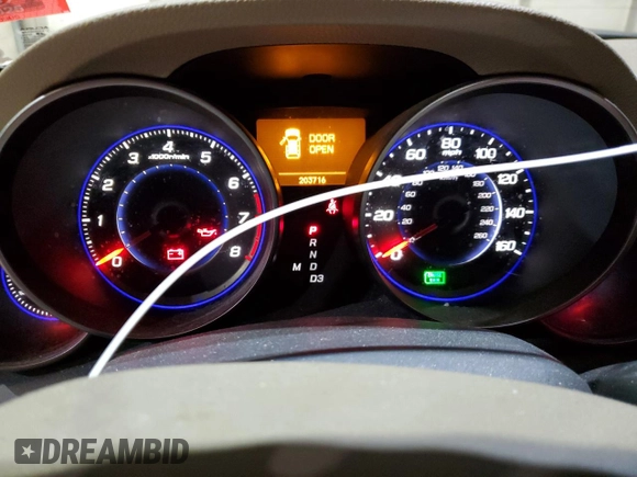 2008 Acura MDX with VIN 2HNYD282X8H536495, listed as a Copart auction lot 46929435 with 203,716 mi miles and Salvage Title. Bid and sale history available at DreamBid. Image 9.