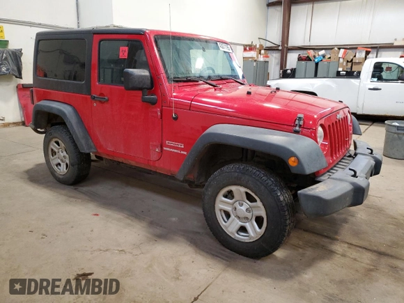 2012 Jeep Wrangler Sport with VIN 1C4AJWAG5CL213559, listed as a Copart auction lot 43071195 with Not provided miles and Salvage title. Bid and sale history available at DreamBid. Image 4.