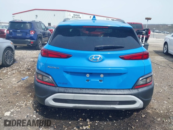 2022 Hyundai Kona SEL with VIN KM8K32AB2NU765962, listed as a IAAI auction lot 41865719 with 40,017 mi miles and . Bid and sale history available at carsss.com. Image 16.