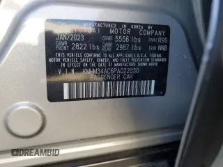 2023 Hyundai Ioniq 6 Preferred z VIN KMHM34AC6PA022030, wystawiony jako Copart lot #61695834 z przebiegiem 18 100 mil mil oraz Szkoda całkowita • Salvage title. Historia ofert i sprzedaży dostępna na DreamBid. Obrazek 13.