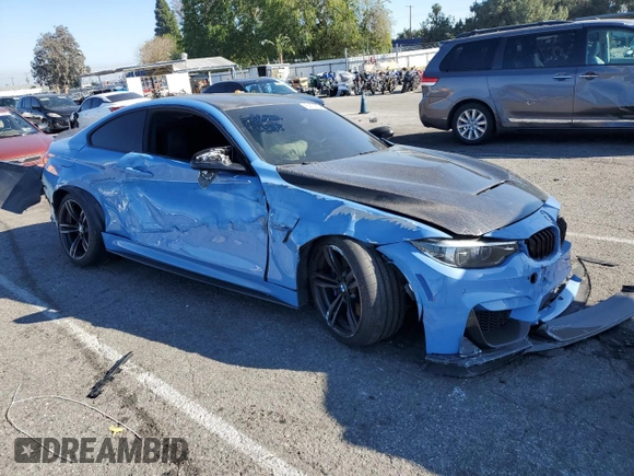 2018 BMW M4 z VIN WBS4Y9C50JAA85547, wystawiony jako Copart lot #45412975 z przebiegiem Nie podano mil oraz Szkoda całkowita • Salvage title. Historia ofert i sprzedaży dostępna na DreamBid. Obrazek 4.