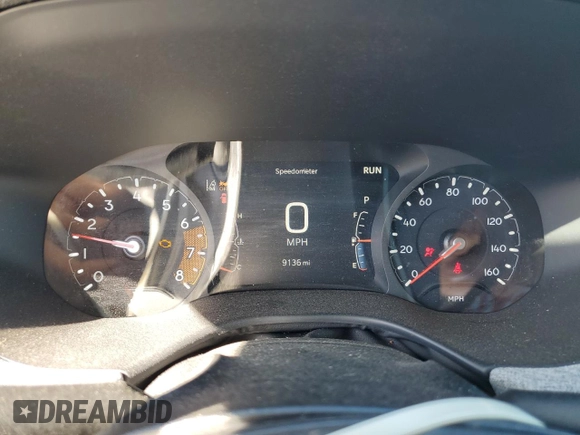 2025 Jeep Compass Sport with VIN 3C4NJDAN3ST515939, listed as a Copart auction lot 47130745 with 9,136 mi miles and Clean title. Bid and sale history available at DreamBid. Image 9.