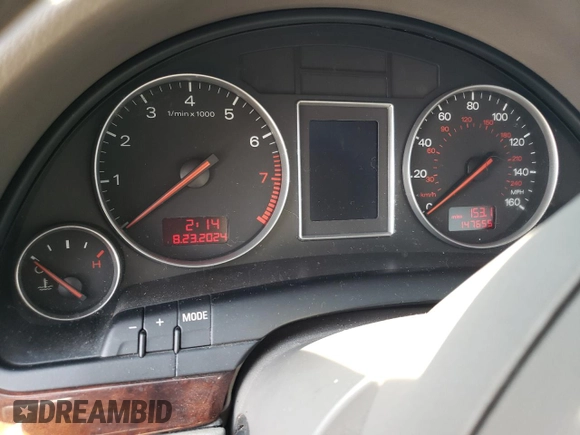 2002 Audi A4 с VIN WAUVT68E32A184747, выставлен на аукционе Copart как лот 68739244 с пробегом 147 655 миль миль и Списание • Salvage title. История ставок и продаж доступна на DreamBid. Изображение 9.