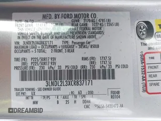 2012 Lincoln MKZ Hybrid with VIN 3LNDL2L3XCR837171, listed as a IAAI auction lot 41771045 with 82,657 mi miles and . Bid and sale history available at DreamBid. Image 9.