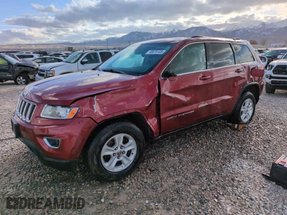 2014 Jeep Grand Cherokee Laredo with VIN 1C4RJFAG8EC430643, listed as a Copart auction lot 48879105 with 126,016 mi miles and Salvage Title. Bid and sale history available at carsss.com. Image 1.