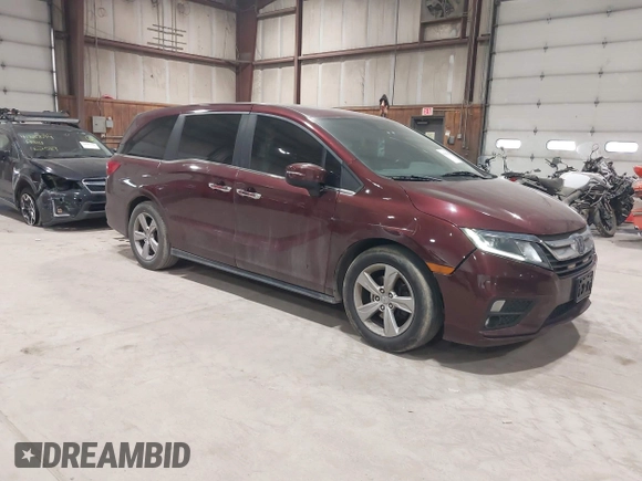 2020 Honda Odyssey EX-L with VIN 5FNRL6H76LB050622, listed as a IAAI auction lot 41886746 with 75,597 mi miles. Bid and sale history available at carsss.com. Image 1.