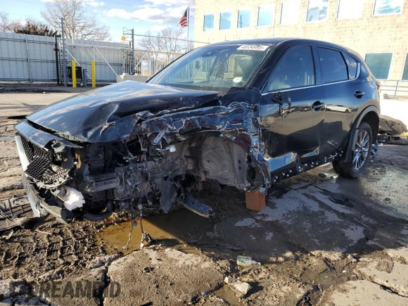 2019 Mazda CX-5 Signature with VIN JM3KFBEY4K0606252, listed as a Copart auction lot 46624995 with 84,965 mi miles and Salvage Title. Bid and sale history available at carsss.com. Image 1.