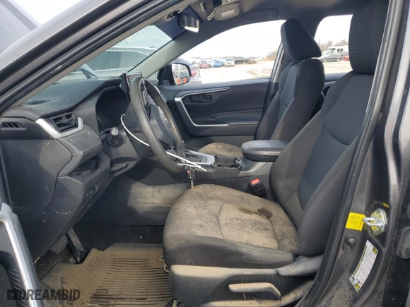 2021 Toyota RAV4 LE with VIN 2T3H1RFV5MW180603, listed as a Copart auction lot 44536625 with 37,801 mi miles and Salvage Title. Bid and sale history available at carsss.com. Image 7.