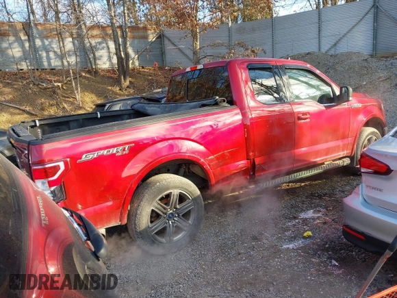 2020 Ford F-150 XL with VIN 1FTFX1E5XLFC19341, listed as a IAAI auction lot 41537935 with 91,227 mi miles. Bid and sale history available at carsss.com. Image 4.