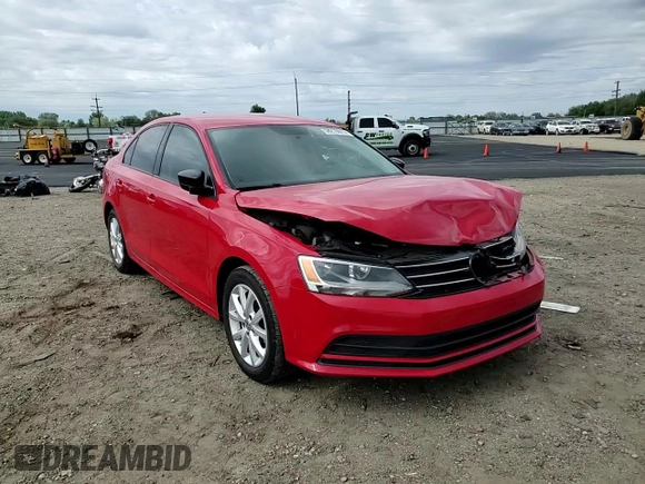 2015 Volkswagen Jetta SE with VIN 3VWD17AJ9FM220688, listed as a Copart auction lot 58270015 with 106,001 mi miles and Salvage title. Bid and sale history available at DreamBid. Image 13.