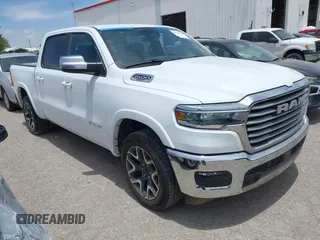 2025 Ram 1500 Laramie with VIN 1C6SRFJP2SN563139, listed as a IAAI auction lot 42576500 with 38,241 mi miles and . Bid and sale history available at DreamBid. Image 1.
