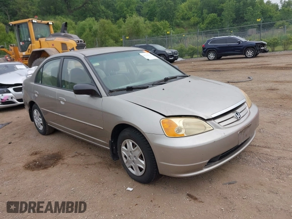 2003 Honda Civic LX z VIN 1HGES16583L030280, wystawiony jako IAAI lot #42515533 z przebiegiem Nie podano mil oraz . Historia ofert i sprzedaży dostępna na DreamBid. Obrazek 1.