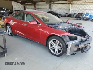 2013 Tesla Model S with VIN 5YJSA1AG5DFP12177, listed as a Copart auction lot 61846195 with 130,668 mi miles and Salvage title. Bid and sale history available at DreamBid. Image 4.
