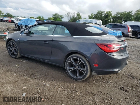 2016 Buick Cascada Premium с VIN W04WT3N51GG037643, выставлен на аукционе Copart как лот 63238994 с пробегом 75 024 миль миль и Списание • Salvage title. История ставок и продаж доступна на DreamBid. Изображение 2.