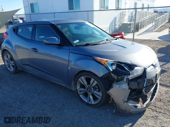 2017 Hyundai Veloster with VIN KMHTC6AD9HU323472, listed as a IAAI auction lot 41865974 with 94,692 mi miles. Bid and sale history available at carsss.com. Image 1.