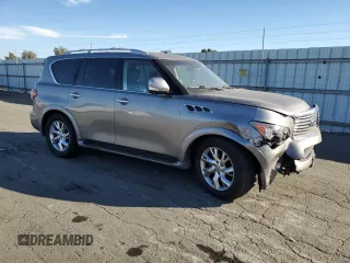 2011 Infiniti QX56 7-passenger with VIN JN8AZ2NE7B9004916, listed as a Copart auction lot 77774294 with 157,623 mi miles and Salvage Title. Bid and sale history available at carsss.com. Image 4.