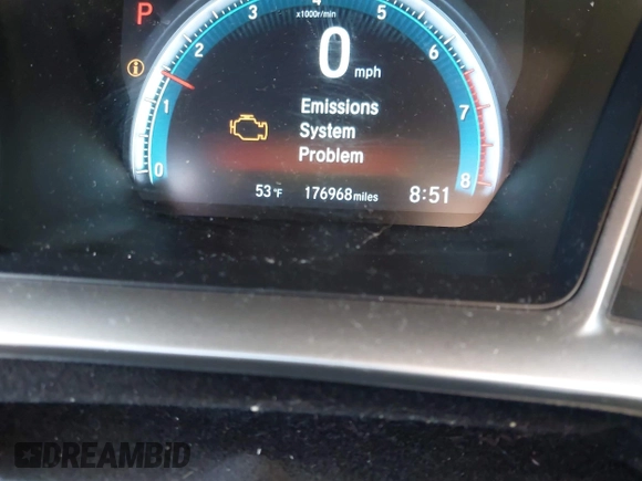 2016 Honda Civic Sedan EX-L with VIN 2HGFC1F77GH636904, listed as a IAAI auction lot 42090609 with 176,968 mi miles. Bid and sale history available at carsss.com. Image 15.