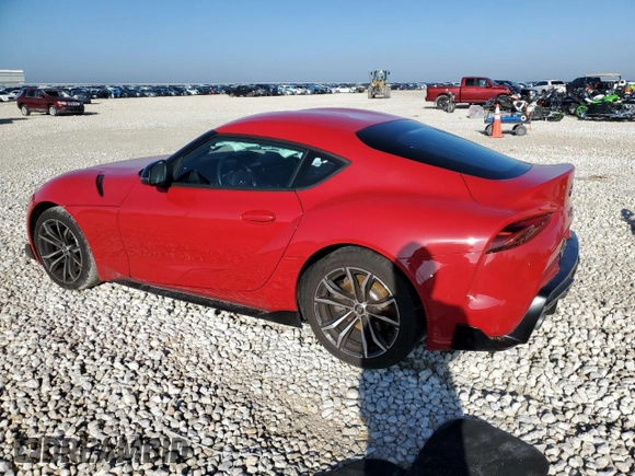2021 Toyota Supra 2.0 z VIN WZ1DB2C0XMW043722, wystawiony jako Copart lot #82909334 z przebiegiem Nie podano mil oraz Szkoda całkowita • Salvage title. Historia ofert i sprzedaży dostępna na DreamBid. Obrazek 2.