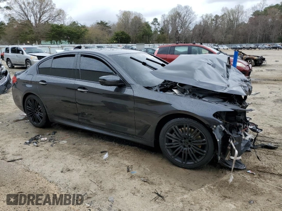 2017 BMW 5 Series 540i xDrive with VIN WBAJE7C37HG888055, listed as a Copart auction lot 51471245 with Not provided miles and Salvage title. Bid and sale history available at DreamBid. Image 4.