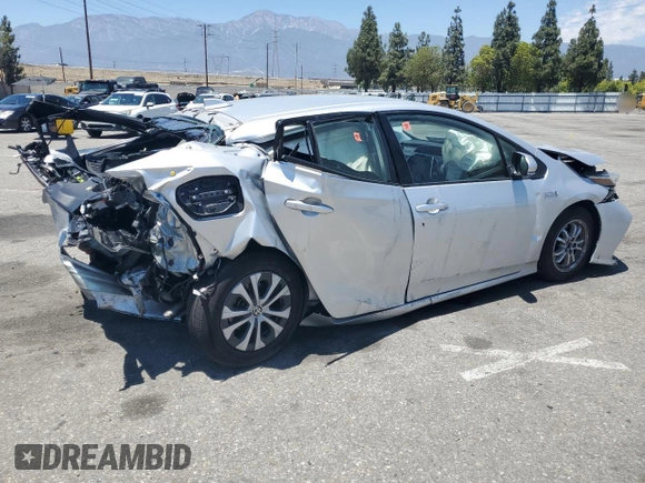 2021 Toyota Prius LE z VIN JTDKAMFPXM3169514, wystawiony jako Copart lot #63255095 z przebiegiem 49 546 mil mil oraz Szkoda całkowita • Salvage title. Historia ofert i sprzedaży dostępna na DreamBid. Obrazek 3.
