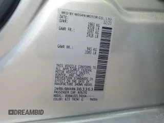 2024 Nissan Altima 2.5 S with VIN 1N4BL4BVXRN363363, listed as a Copart auction lot 52565365 with 25,602 mi miles and Salvage Title. Bid and sale history available at carsss.com. Image 12.