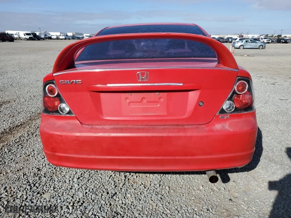 2001 Honda Civic EX with VIN 1HGEM22901L009803, listed as a Copart auction lot 47668165 with 230,728 mi miles and Salvage Title. Bid and sale history available at carsss.com. Image 6.