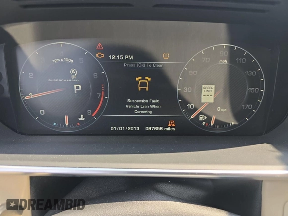 2015 Land Rover Range Rover Supercharged with VIN SALGS2TF5FA239849, listed as a Copart auction lot 62968255 with 97,656 mi miles and Clean title. Bid and sale history available at DreamBid. Image 8.