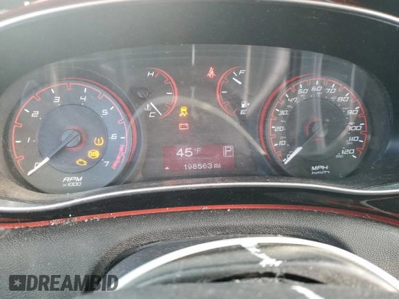 2014 Dodge Dart SXT with VIN 1C3CDFBBXED802563, listed as a Copart auction lot 46532045 with 198,563 mi miles and Salvage Title. Bid and sale history available at carsss.com. Image 9.