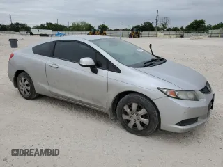 2013 Honda Civic Cpe LX with VIN 2HGFG3B51DH530352, listed as a Copart auction lot 52578775 with 155,627 mi miles and Salvage Title. Bid and sale history available at carsss.com. Image 4.