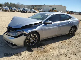 2015 Acura TLX V6 Advance with VIN 19UUB3F74FA007118, listed as a Copart auction lot 47483475 with 0 mi miles and Salvage Title. Bid and sale history available at carsss.com. Image 1.