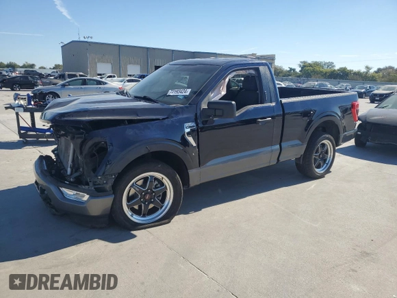 2022 Ford F-150 XL with VIN 1FTMF1E51NKD59265, listed as a Copart auction lot 77193424 with 38,590 mi miles and Salvage Title. Bid and sale history available at DreamBid. Image 1.