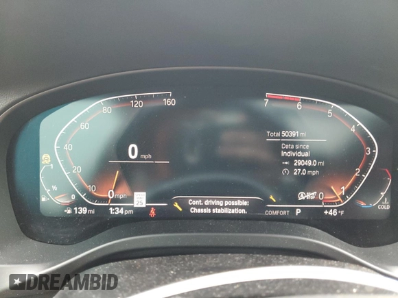2020 BMW X4 xDrive30i z VIN 5UX2V1C09LLZ32596, wystawiony jako Copart lot #50920575 z przebiegiem 50 391 mil mil oraz Czysty tytuł • Clean title. Historia ofert i sprzedaży dostępna na DreamBid. Obrazek 9.