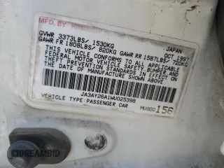 1998 Mitsubishi Mirage DE z VIN JA3AY26A1WU025398, wystawiony jako Copart lot #52533075 z przebiegiem 111 206 mil mil oraz Szkoda całkowita • Salvage title. Historia ofert i sprzedaży dostępna na DreamBid. Obrazek 14.