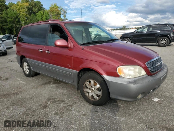2005 Kia Sedona LX with VIN KNDUP131056614364, listed as a Copart auction lot 73935454 with 149,420 mi miles and Salvage Title. Bid and sale history available at carsss.com. Image 4.