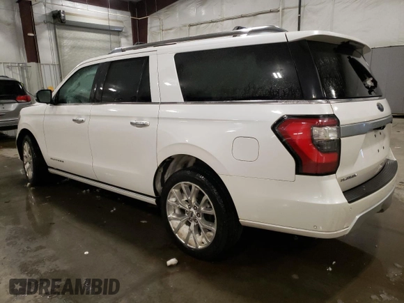 2019 Ford Expedition Max Platinum z VIN 1FMJK1MT7KEA17405, wystawiony jako Copart lot #44035065 z przebiegiem 106 456 mil mil oraz Szkoda całkowita • Salvage title. Historia ofert i sprzedaży dostępna na DreamBid. Obrazek 2.