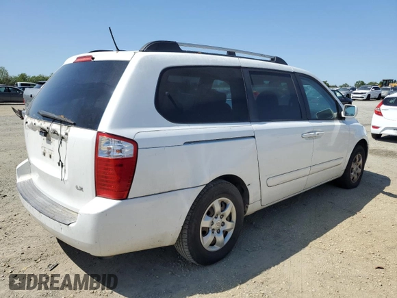 2009 Kia Sedona LX with VIN KNDMB233396273389, listed as a Copart auction lot 52592285 with 0 mi miles and Clean Title. Bid and sale history available at carsss.com. Image 3.