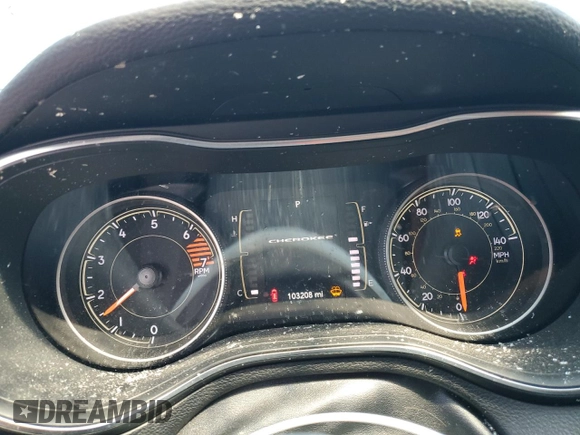 2020 Jeep Cherokee Latitude Plus with VIN 1C4PJMLB2LD638876, listed as a Copart auction lot 61852975 with 103,208 mi miles and Salvage title. Bid and sale history available at DreamBid. Image 9.