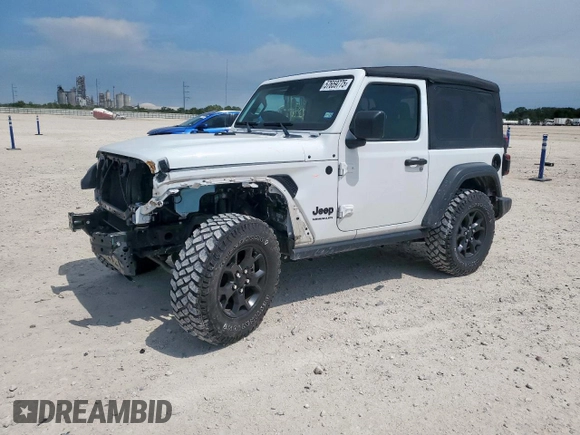 2022 Jeep Wrangler Sport S with VIN 1C4GJXAG5NW259605, listed as a Copart auction lot 57659775 with 14,864 mi miles and Salvage title. Bid and sale history available at DreamBid. Image 1.