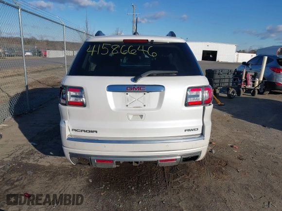 2016 GMC Acadia Denali with VIN 1GKKVTKD9GJ305808, listed as a IAAI auction lot 41586646 with 108,498 mi miles. Bid and sale history available at carsss.com. Image 17.