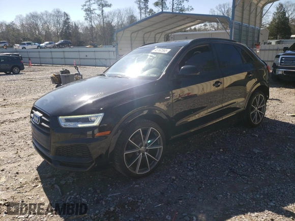 2018 Audi Q3 Premium Plus with VIN WA1HCCFSXJR030201, listed as a Copart auction lot 45162565 with 89,933 mi miles and Salvage title. Bid and sale history available at DreamBid. Image 1.